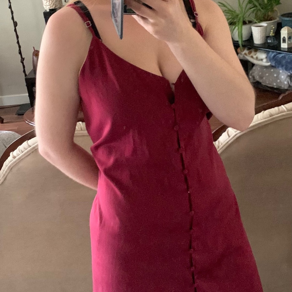 HOT PINK SLIP DRESS